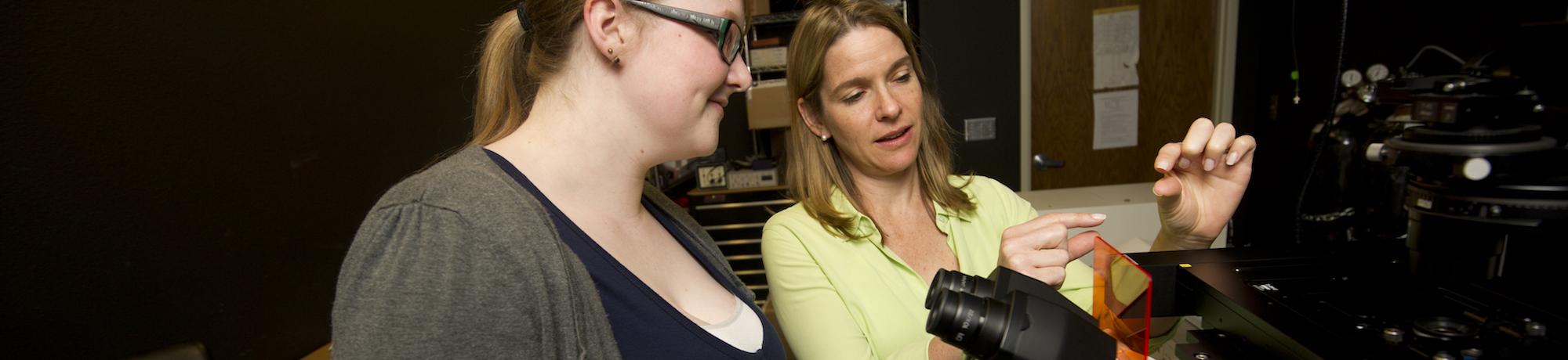 Dr. Marie Burns trains student